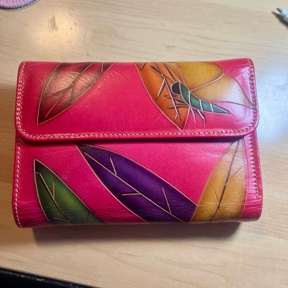 Handbags - Hand painted Colorful Leather Women's wallet